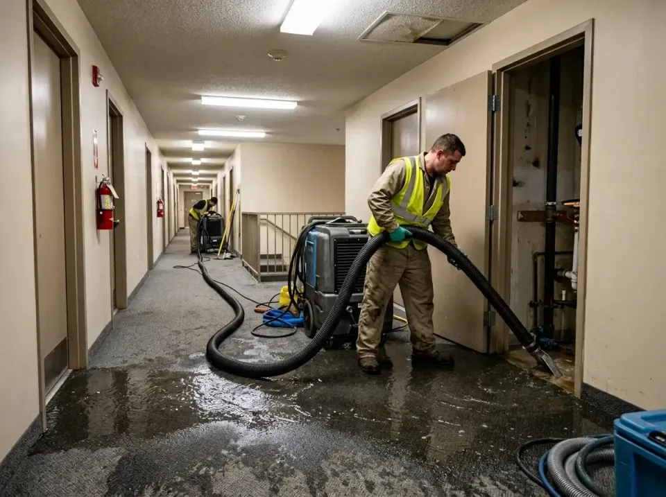 multi-unit-apartment-hallway-f-005 — frequently asked questions, Emergency Burst Pipe Water Extraction & Removal in Woodlake…